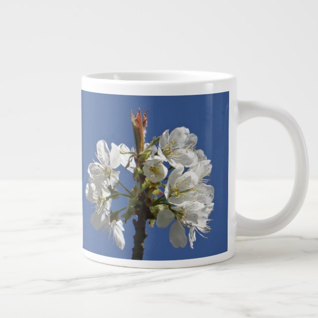 Weißer Frühlingsblut Jumbo-Tasse (Rechts)