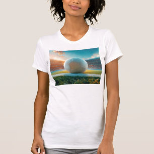 Weißer Fußball in der Arena T-Shirt