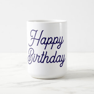 Weißer Geburtstag Kaffeetasse