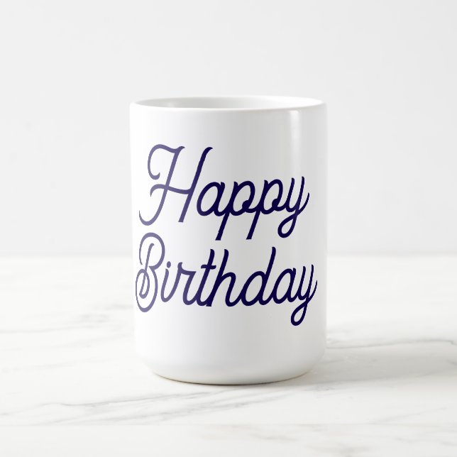 Weißer Geburtstag Kaffeetasse (Mittel)