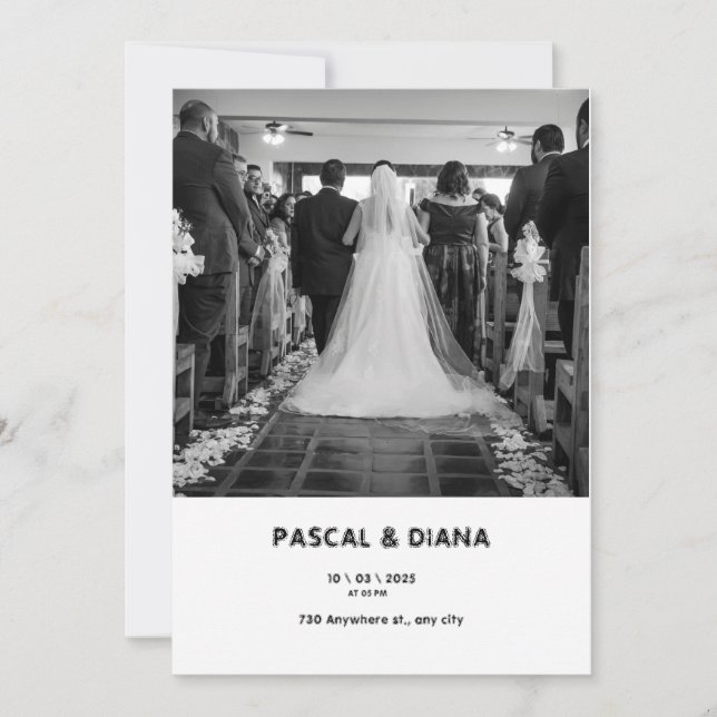 Weißer Geist Willkommen bei der Hochzeit Einladung (Vorderseite)