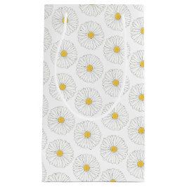 Weißer Gelber Daisy Blossom Blumengarten Frühjahr Kleine Geschenktüte