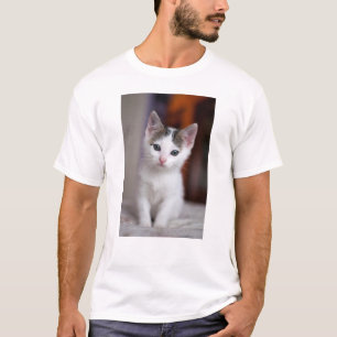 Weißer gepunkteter Kitty T-Shirt