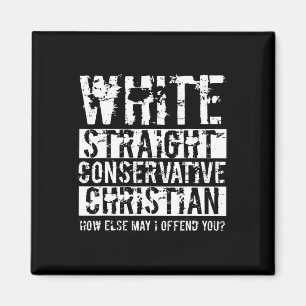 Weißer gerader konservativer christlicher Wie sons Magnet
