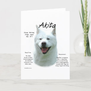 (Weißer) Geschichtsentwurf Akitas Feiertagskarte