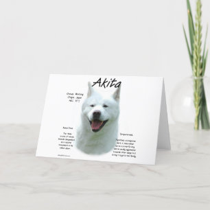 (Weißer) Geschichtsentwurf Akitas Feiertagskarte