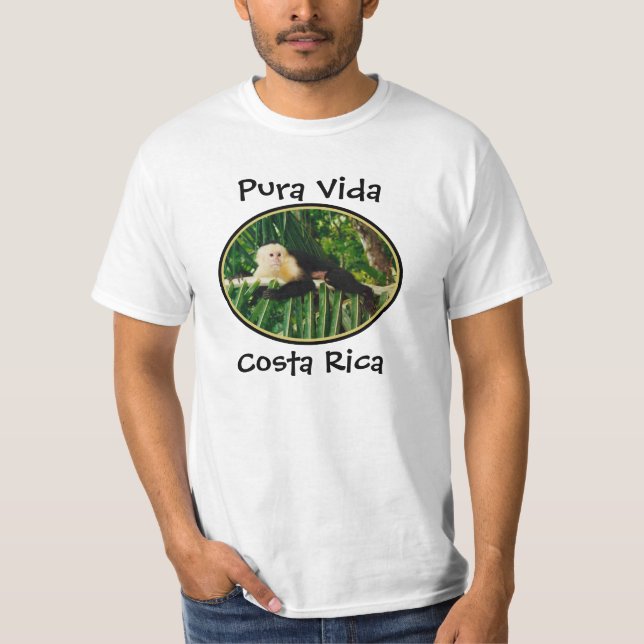 Weißer Gesichts-Affe Vida, Costa Rica T-Shirt (Vorderseite)