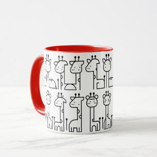 Weißer Giraffenbecher Tasse