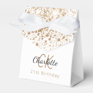Weißer Glitzer Geschenkschachtel