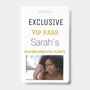 Weißer Gold Junggesellinnenparty-Pass VIP-Einladun Ausweis