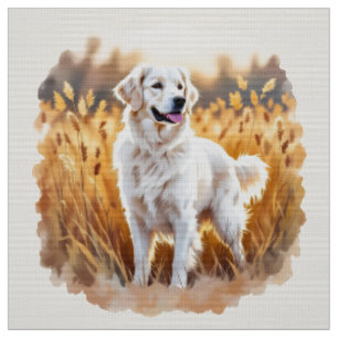 Weißer Golden Retriever Hund Stoff