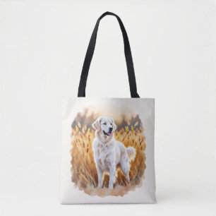 Weißer Golden Retriever Hund Tasche
