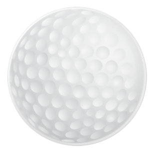 Weißer Golfball-Entwurf Keramikknauf