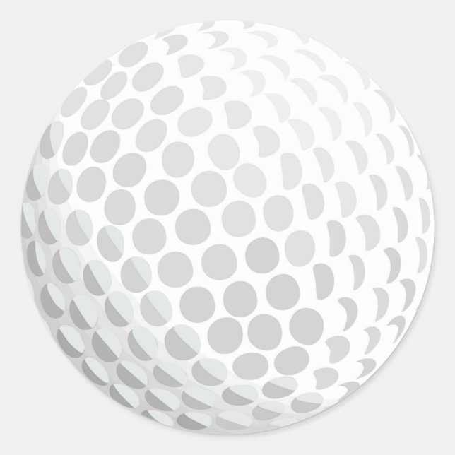 Weißer Golfball für Golfer - Handicap oder nicht! Runder Aufkleber (Vorderseite)