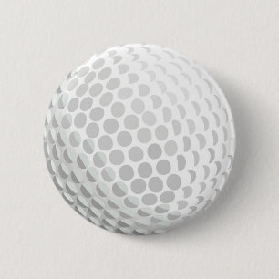 Weißer Golfball für Golfspieler - Handikap oder Button