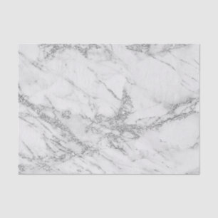 Weißer grauer silberner Glittermarmor des Seidenpapier