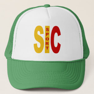 Weißer/grüner Trucker SICILIA SPORT ITALIEN Truckerkappe
