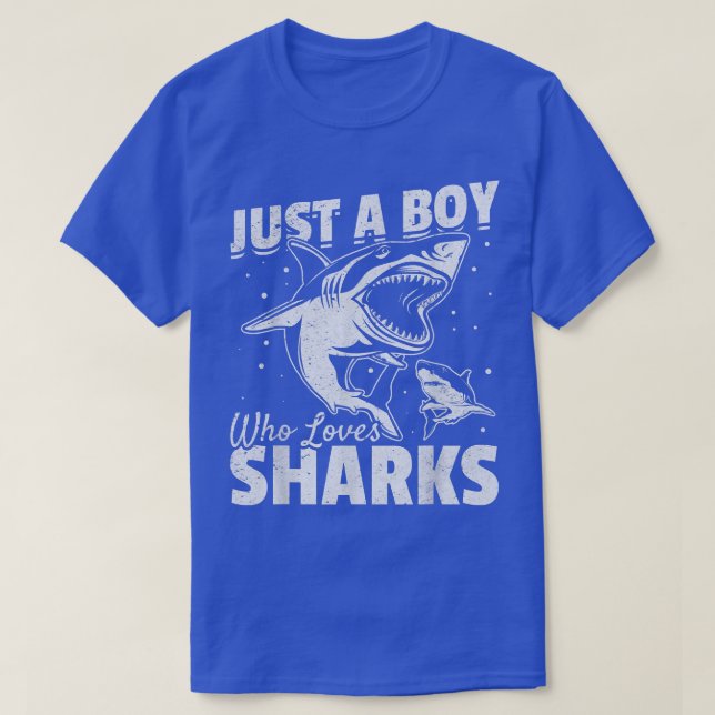 Weißer Hai, ich bin nur ein Junge, der Lieben T-Shirt (Design vorne)