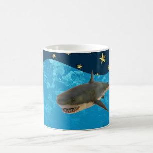 Weißer Hai Kaffeetasse