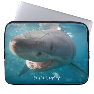 Weißer Hai Portrait Unterwasser Personalisiert Laptopschutzhülle