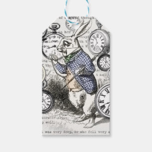 Weißer Hase Alice Wunderland Uhren Kunst Geschenkanhänger