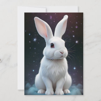 Weißer Hase Feiertagskarte