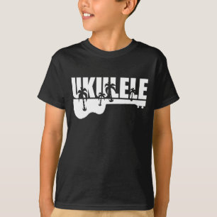 weißer hawaiischer Ukulele T-Shirt