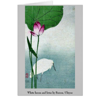 Weißer Heron und Lotus von Baison, Ukiyos