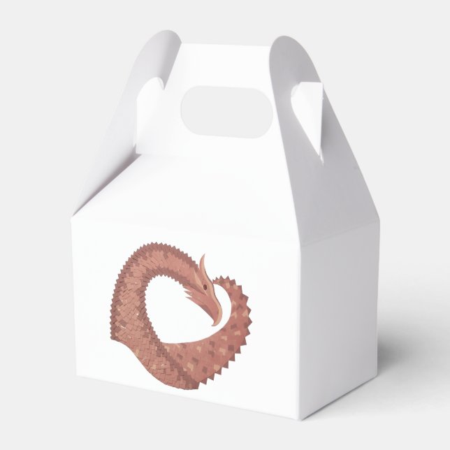 Weißer Herzdrache Geschenkschachtel (Vorderseite)
