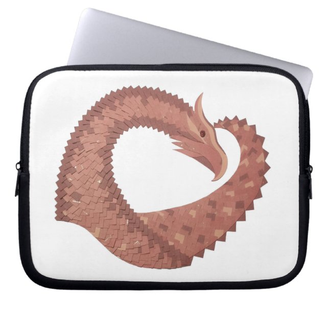 Weißer Herzdrache Laptopschutzhülle (Vorderseite)
