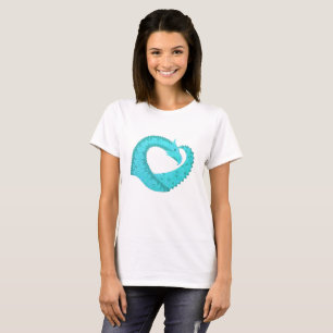 Weißer Herzdrache T-Shirt