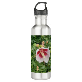 Weißer Hibiskus Wasserflasche Edelstahlflasche
