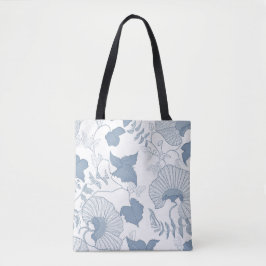 Weißer Hintergrund Delikatesse Blau Japanische Blu Tasche