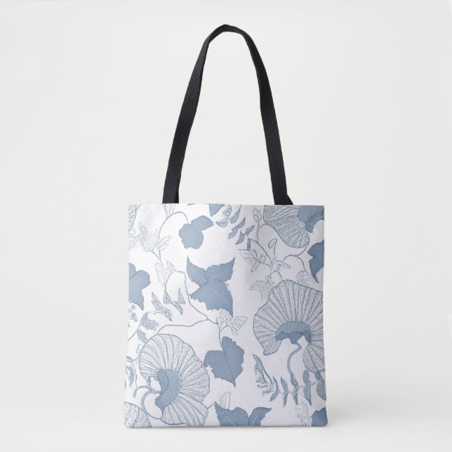 Weißer Hintergrund Delikatesse Blau Japanische Blu Tasche (Vorderseite)