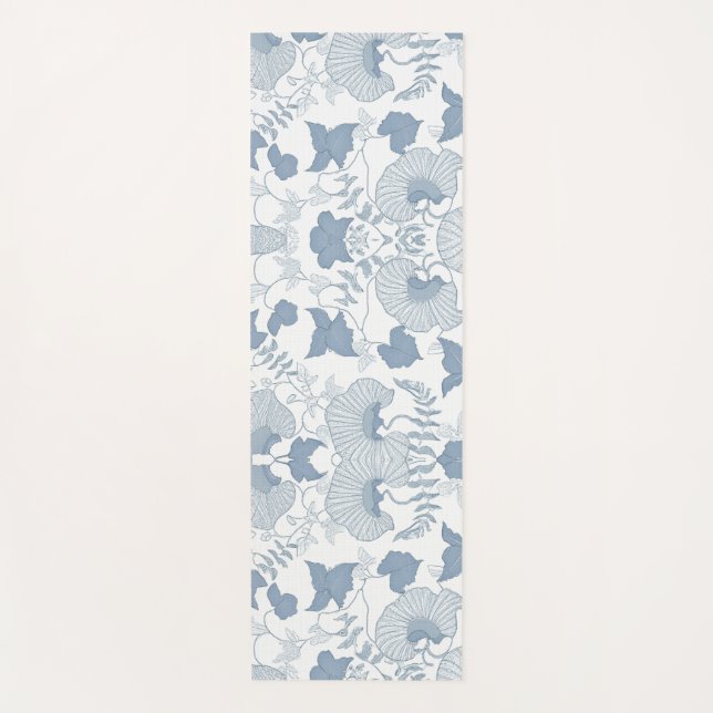 Weißer Hintergrund Delikatesse Blau Japanische Blu Yogamatte (Vorderseite)
