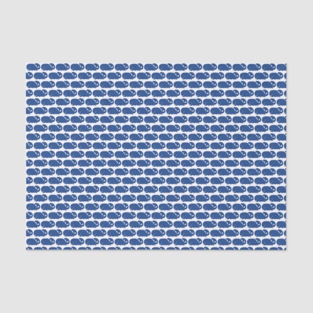 Weißer Hintergrund des nautischen Blauen Preppy Wh Seidenpapier (Vorderseite)