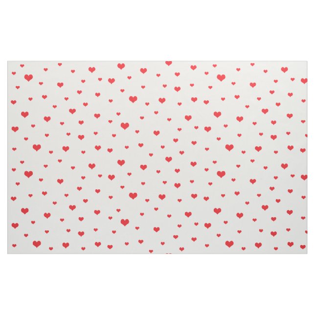 Weißer Hintergrund des Roten Herzens Stoff (Yard (91,4 cm))
