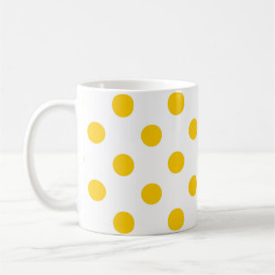 Weißer Hintergrund Gelbe Tupfen Kaffeetasse