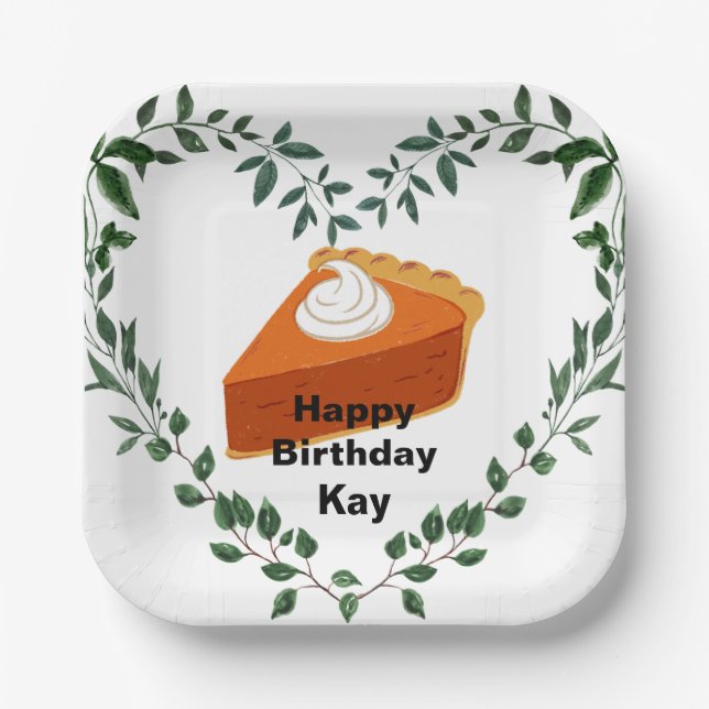 Weißer Hintergrund Grüne Kuchen Eiscreme Pappteller (Vorderseite)