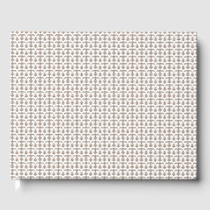weißer Hintergrund mit braunem Muster Gästebuch