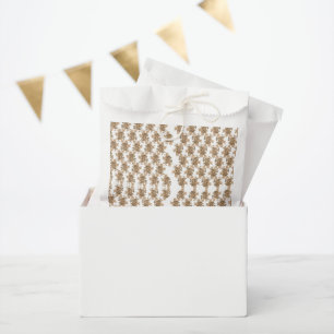 weißer Hintergrund mit braunen Blume Geschenktütchen