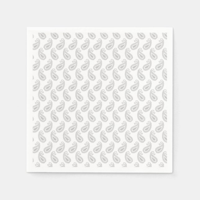 weißer Hintergrund mit einem Muster in der Mitte Serviette (Vorderseite)