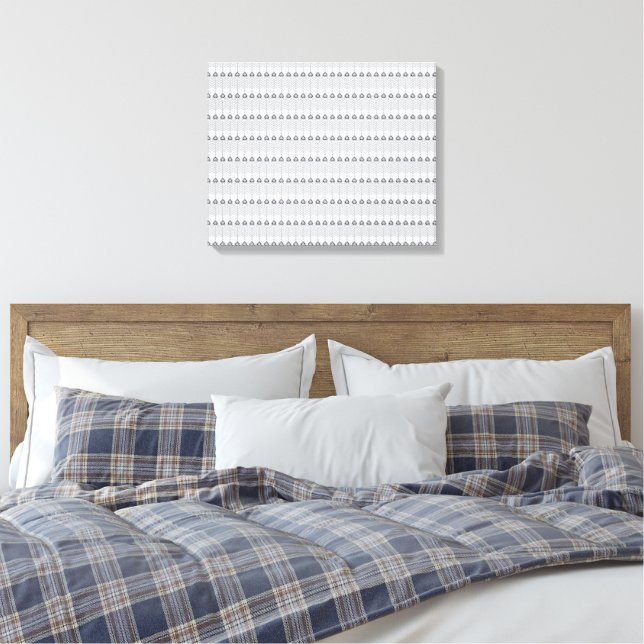 weißer Hintergrund mit Kreismuster Leinwanddruck (Insitu (Schlafzimmer))