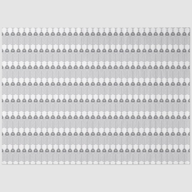 weißer Hintergrund mit Kreismuster Seidenpapier (Vorderseite)