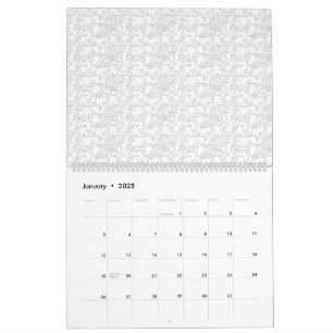 Weißer Hintergrund mit subtilen, verflochtenen, Kalender
