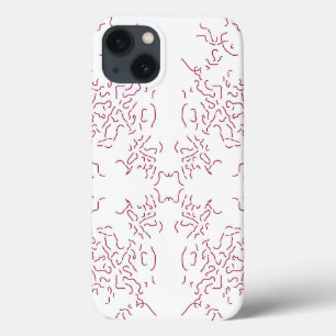 weißer Hintergrund mit vielen roten Linien Case-Mate iPhone Hülle