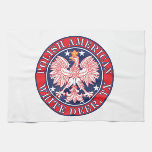 Weißer Hirsch Texas Polnischer Adler Geschirrtuch