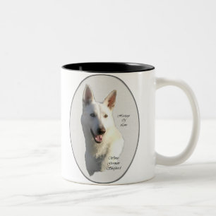 Weißer Hirte Zweifarbige Tasse