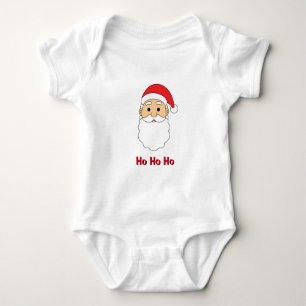 Weißer Ho Ho Ho Weihnachtsmann Frohe Weihnachten F Baby Strampler