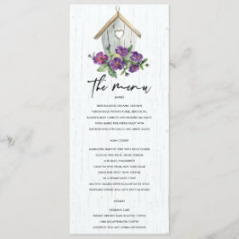 WEISSER HOLZ RUSTISCHES BLUMENBIRDHOUSE MENÜKARTE